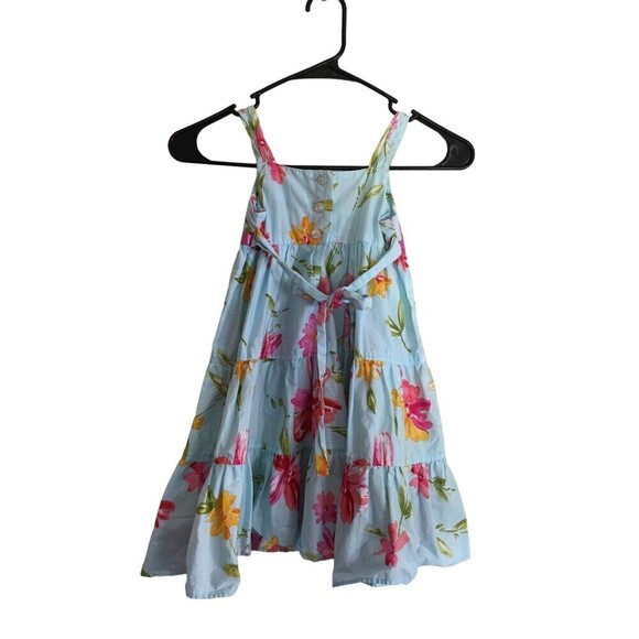 Jona Michelle Dress Toddler Size 4 T Sleeveless Dress Floral Blue Pink - Picture 2 of 6